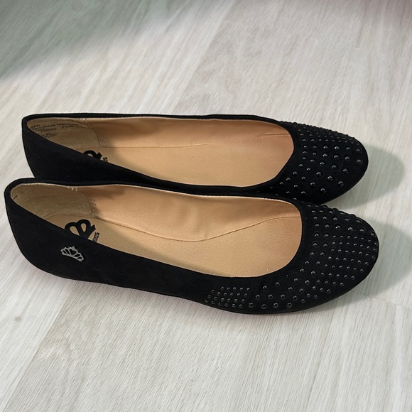 Black Rhinestone Flats - Picture 2 of 3